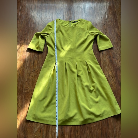 Preston & York Women’s Size 14 Midi Dress Back Zipper Lime Green - Picture 5 of 7
